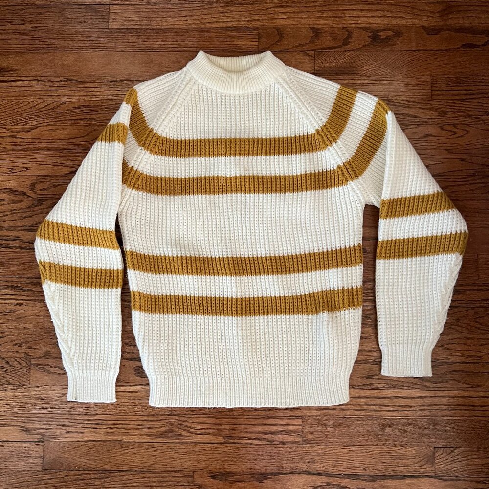 Vintage Beige and Mustard Sweater